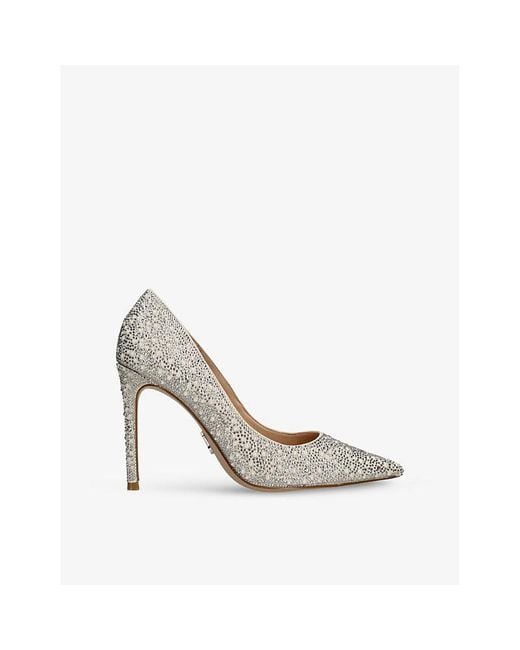 Steve Madden White Thrive Heeled Woven Courts