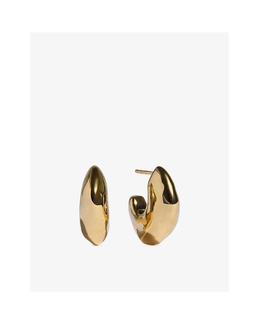 Monica Vinader Metallic Odyssey Medium 18Ct Vermeil Hoop Earrings