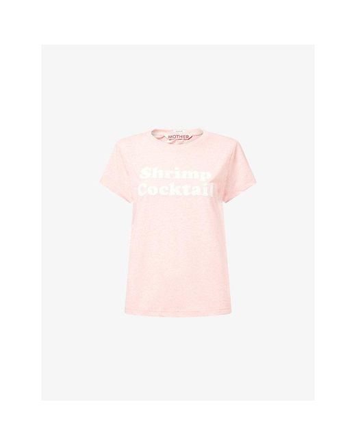 Mother Pink The Boxy Goodie Goodie Slogan Jersey T-Shirt