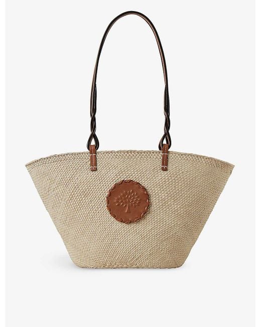 Mulberry Multicolor Raffia Basket Bag