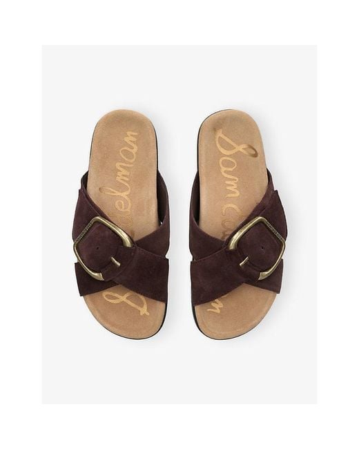 Sam Edelman Brown Darla Suede Sandals
