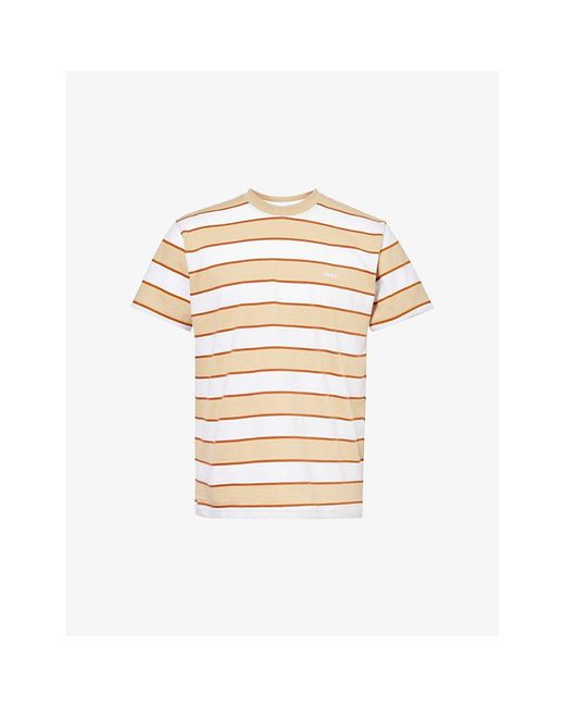 Obey Metallic Sandborn Striped Cotton-jersey T-shirt X for men