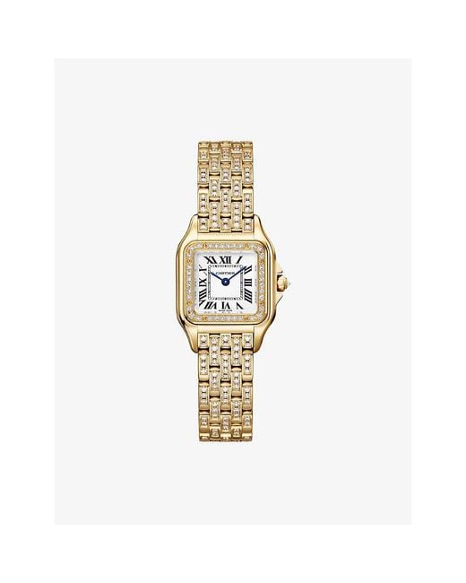 Cartier Metallic Crwjpn0059 Panthère De Small 18Ct- And 1.54Ct Diamond Quartz Watch