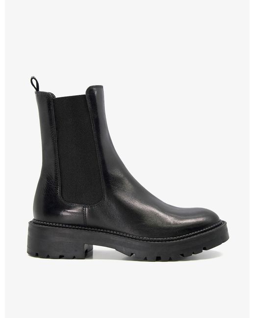 Dune Picture Chunky-soled Leather Chelsea Boots in Black | Lyst Canada