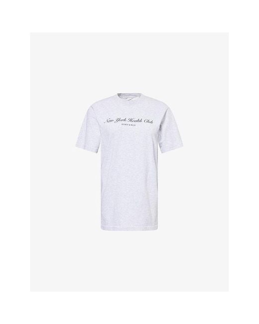 Sporty & Rich White Ny Health Club Round-Neck Cotton-Jersey T-Shirt