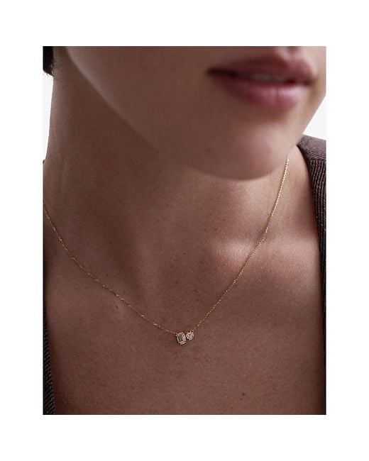 Astley Clarke White Mini Toi Et Moi 14Ct And Lab-Grown Diamond Pendant Necklace