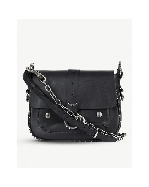 Zadig & Voltaire Black Kate Studded Leather Cross-body Bag