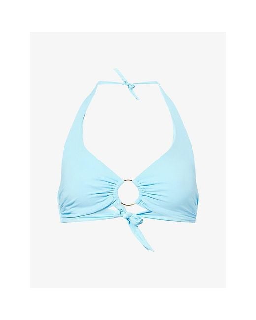 Melissa Odabash Blue Brussels Bikini Top
