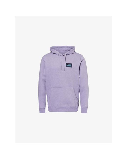 Patagonia Purple Skyline Uprisal Logo-Patch Cotton-Blend Hoody for men