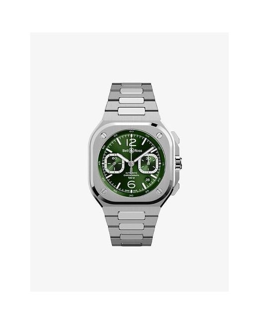 Bell & Ross Green Br05c-gn-stsst Chrono Stainless-steel Automatic Watch for men