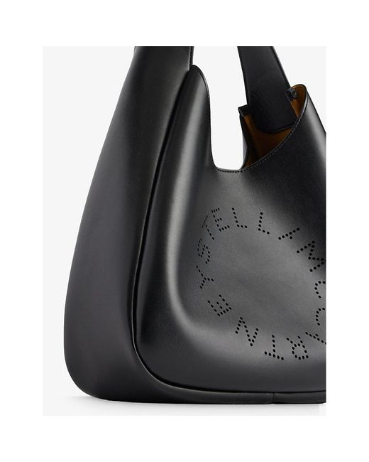 Stella McCartney Black Circle Faux-leather Shoulder Bag