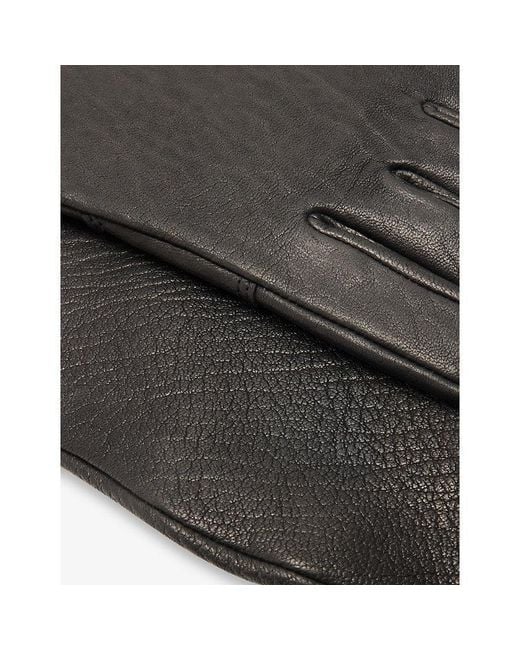 Rick Owens Black Flared Leather Gloves