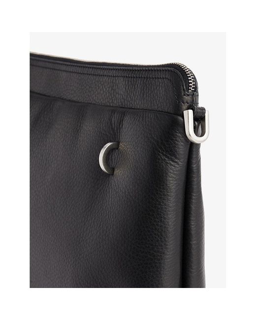 Rick Owens Black Adri Detachable-strap Leather Crossbody Bag