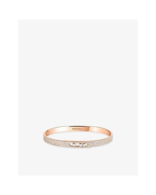 Messika Natural Move Noa Small Pave 18Ct And 1.45Ct Diamond Bangle Bracelet