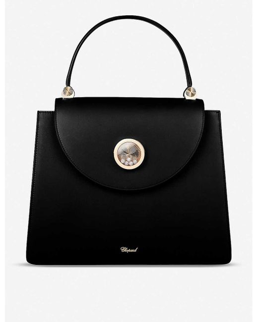 Chopard Black Happy Lady Leather Shoulder Bag