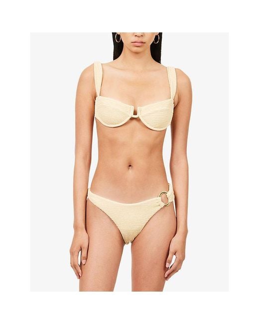 Cheap Monday White Cala Roja Underwired Bikini Top