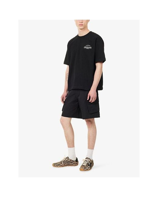The Couture Club Black Club De Soci Graphic Cotton T-Shirt for men