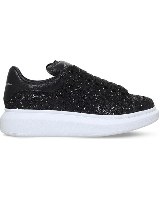 black glitter alexander mcqueen's
