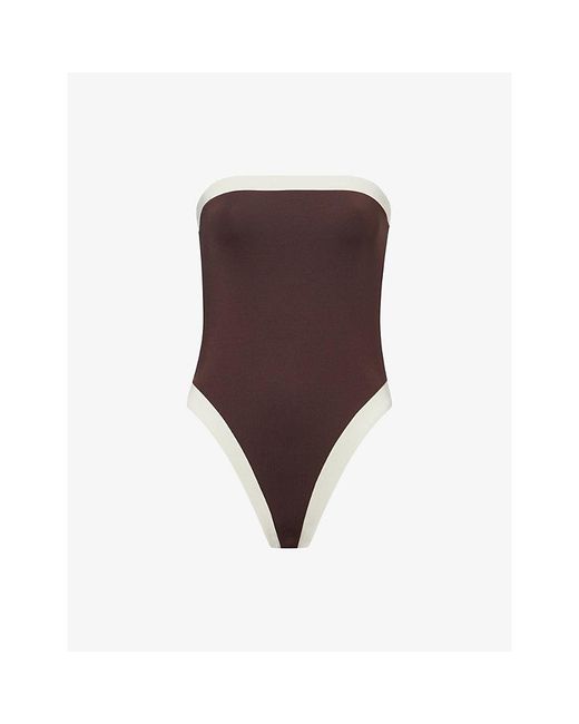 Cheap Monday Brown Miami Belted Swimsuit
