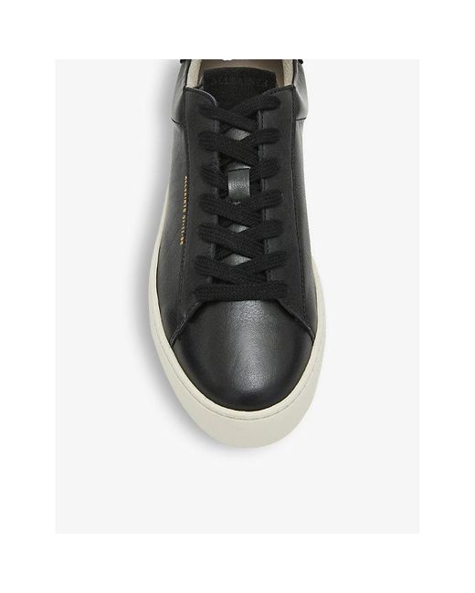 AllSaints Black Shana Leather Low-Top Trainers