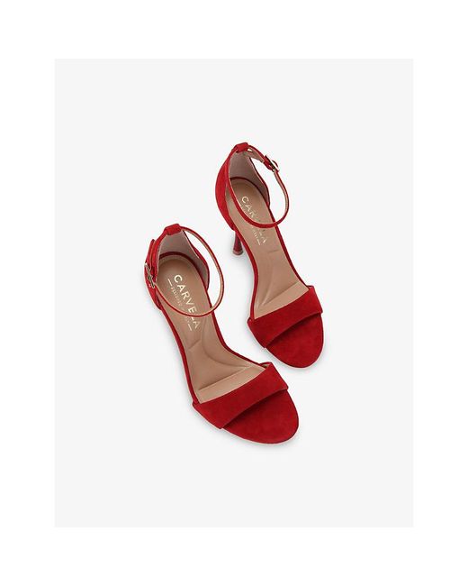 Carvela Kurt Geiger Red Incanto Suede Heeled Sandals