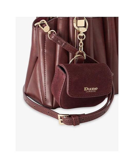 Dune Brown Dinkydorry Mini Faux-Leather Tote Bag