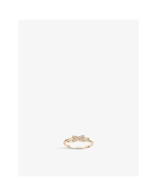 Chaumet White Jeux De Liens 18Ct Rose- And 0.05Ct Brilliant-Cut Diamond Ring