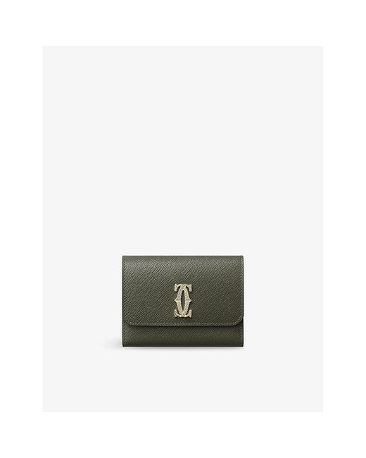 Cartier Green C De Mini Leather Wallet
