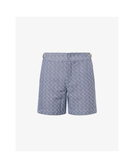 Orlebar Brown Blue Bulldog Jacquard Swim Shorts for men