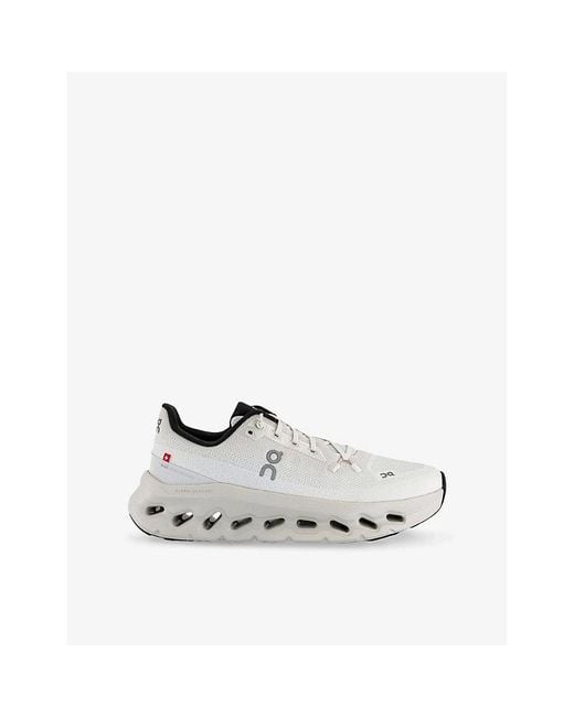 On Shoes White Cloudtilt Cushied-Sole Mesh Low-Top Trainers