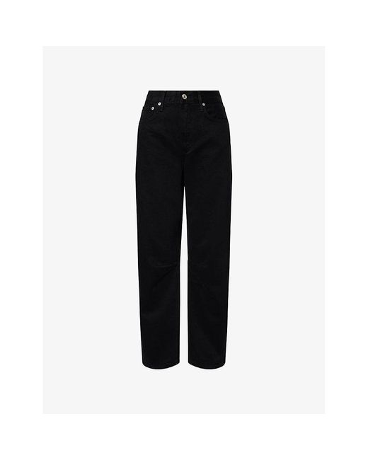 Citizens of Humanity Black Miro Long Relaxed-Fit Denim Jeans