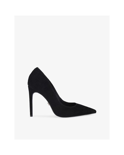 Carvela Kurt Geiger Black Eterno Heeled Suede Courts
