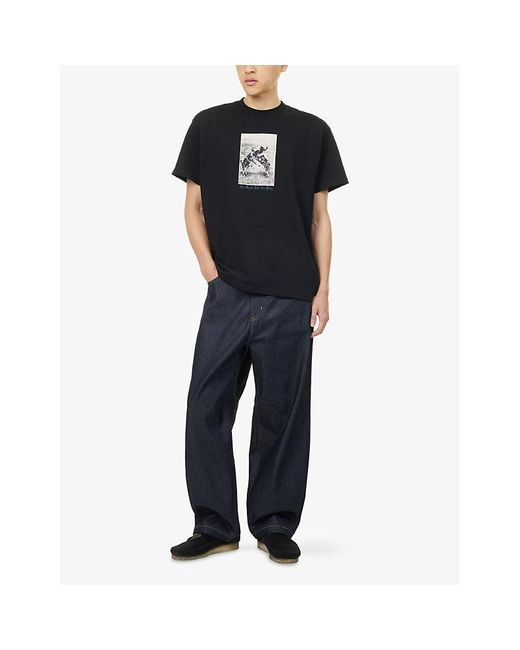 Carhartt Black No Play Crewneck Cotton-Jersey T-Shirt for men