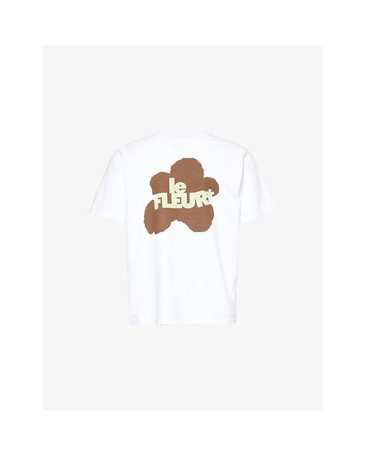 GOLF le FLEUR White Fleur Logo Short-Sleeve Cotton-Jersey T-Shirt for men