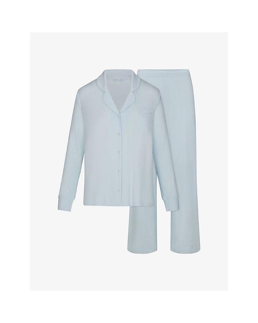 Skims Blue Soft Lounge Modal-Jersey Sleep Set