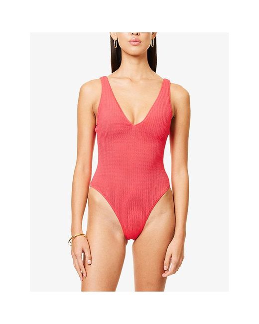 Seafolly Red Sea Dive V-Neck Swimsuit