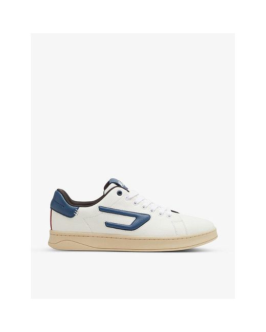 DIESEL S Athene Low-top Leather Low-top Trainers in Blue for Men | Lyst