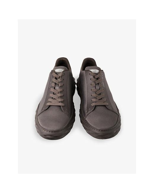 Jimmy Choo Brown Diamond Light Maxi Logo-Embroidered Knitted Low-Top Trainers