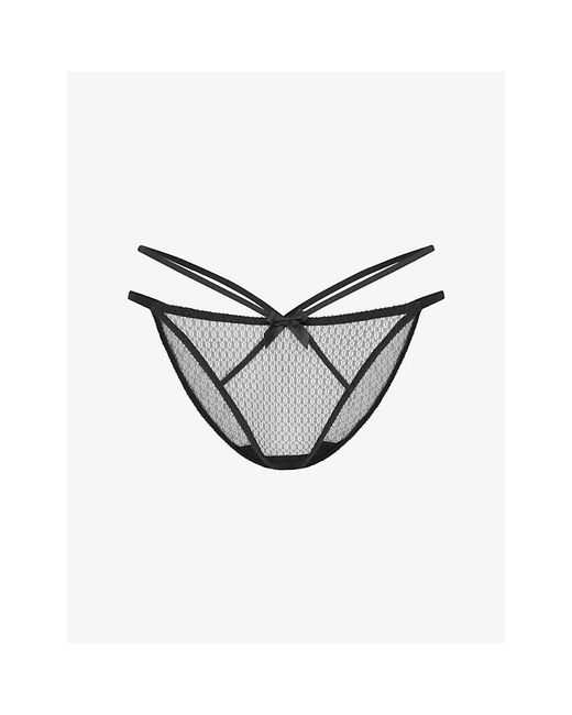 Agent Provocateur Black Nicki Tanga Mesh Briefs