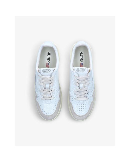Autry Blue Medalist Low-Top Leather Trainers for men