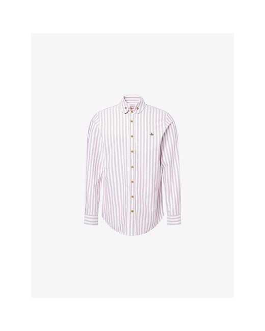 Vivienne Westwood Multicolor Krall Pinstripe Cotton Shirt for men
