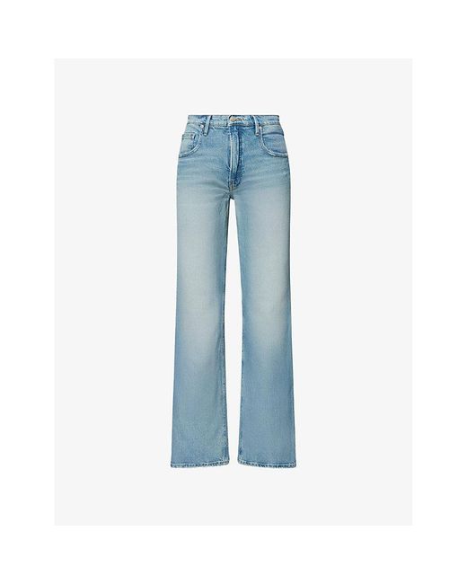 GOOD AMERICAN Blue Good Standard Bootcut Stretch-Denim Jeans