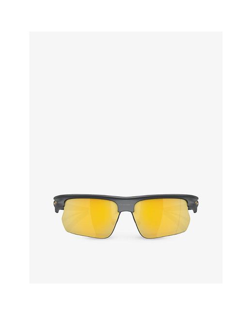 Oakley Yellow Oo9400 Bisphaera Rectangle-frame Acetate Sunglasses