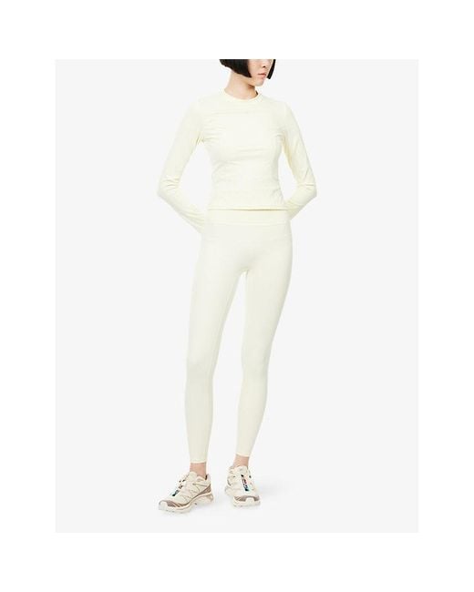 The Couture Club White Sculpting Emblem High-Rise Gym Leggings