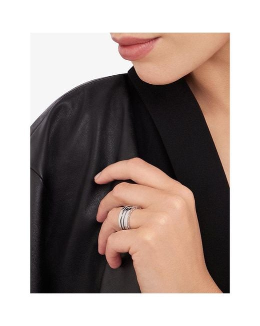 BVLGARI White B.Zero1 18Ct Three-Band Ring