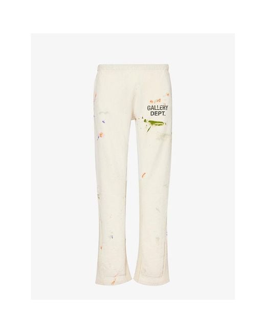 GALLERY DEPT. Natural Hand-painted Brand-print Cotton-jersey jogging Bottoms X for men