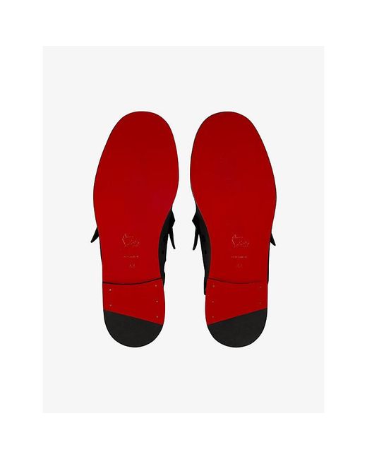 Christian Louboutin Black The Plato Dots Leather Loafers for men