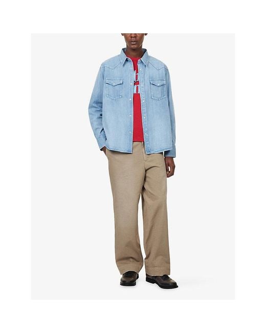 Visvim Blue Social Sculpture Denim Shirt for men