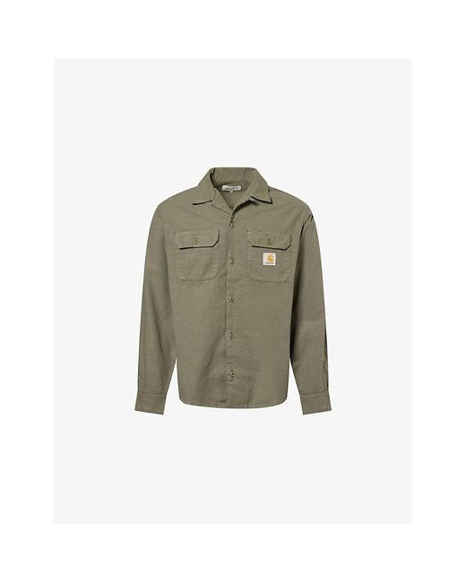 Carhartt Green Kelsey Dyed Cotton Shirt for men