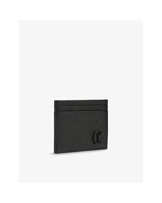 Christian Louboutin Black Mooncrest Leather Card Holder for men